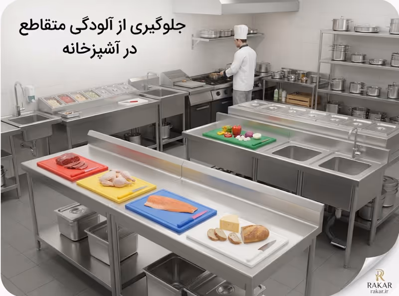 جلوگیری از آلودگی متقاطع با تفکیک ابزار و ظروف بن ماری