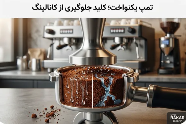 راهنمای انتخاب تمپر قهوه؛ تفاوت کفی تخت و محدب (Flat vs Convex) تمپ یکنواخت